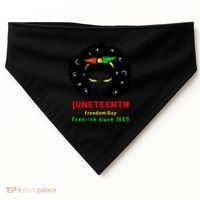 Retro African American Black Ecipation Day Freeish Funny Gift USA-Made Doggie Bandana thumb 0