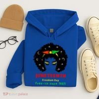 Retro African American Black Ecipation Day Freeish Funny Gift Hoodie thumb 4
