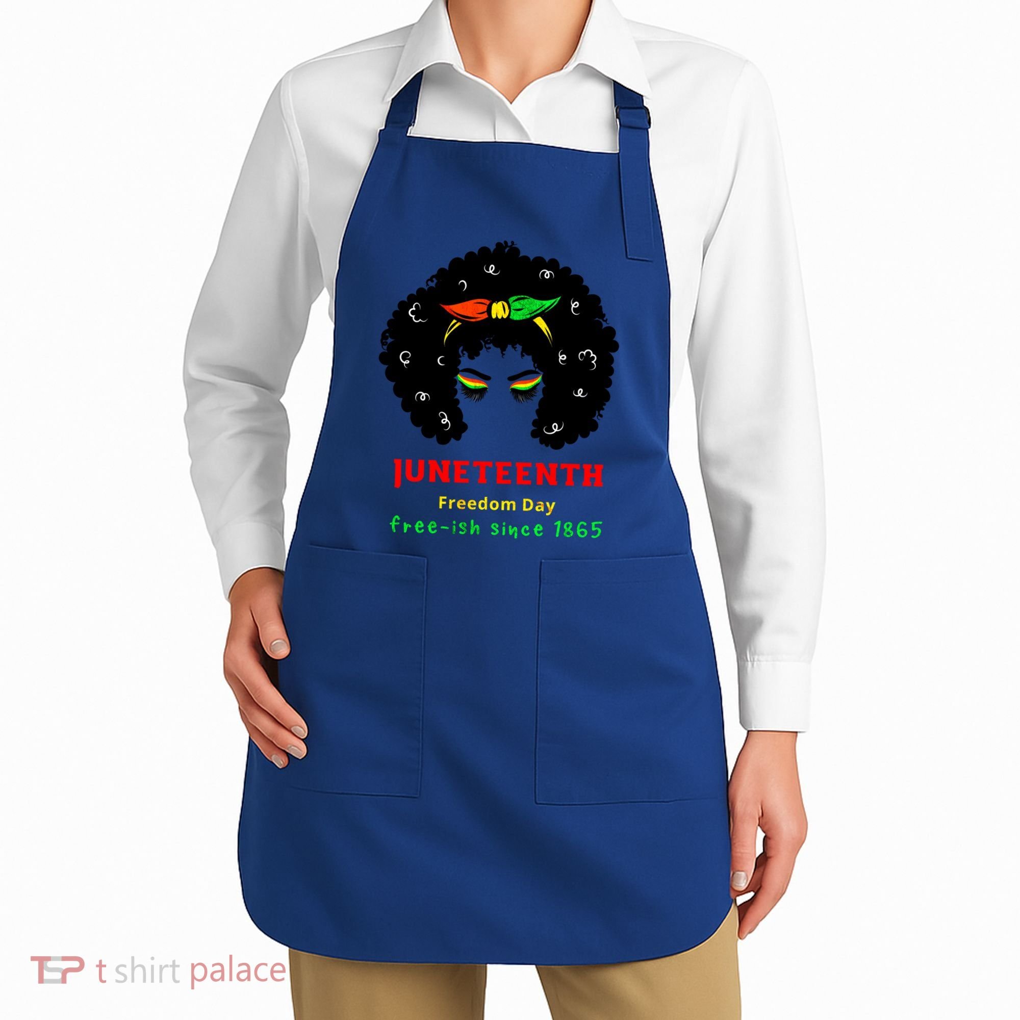Retro African American Black Ecipation Day Freeish Funny Gift Apron
