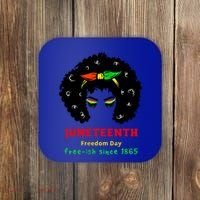 Retro African American Black Ecipation Day Freeish Funny Gift Coaster thumb 0