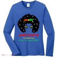 Retro African American Black Ecipation Day Freeish Funny Gift Women's Long Sleeve Shirt thumb 0