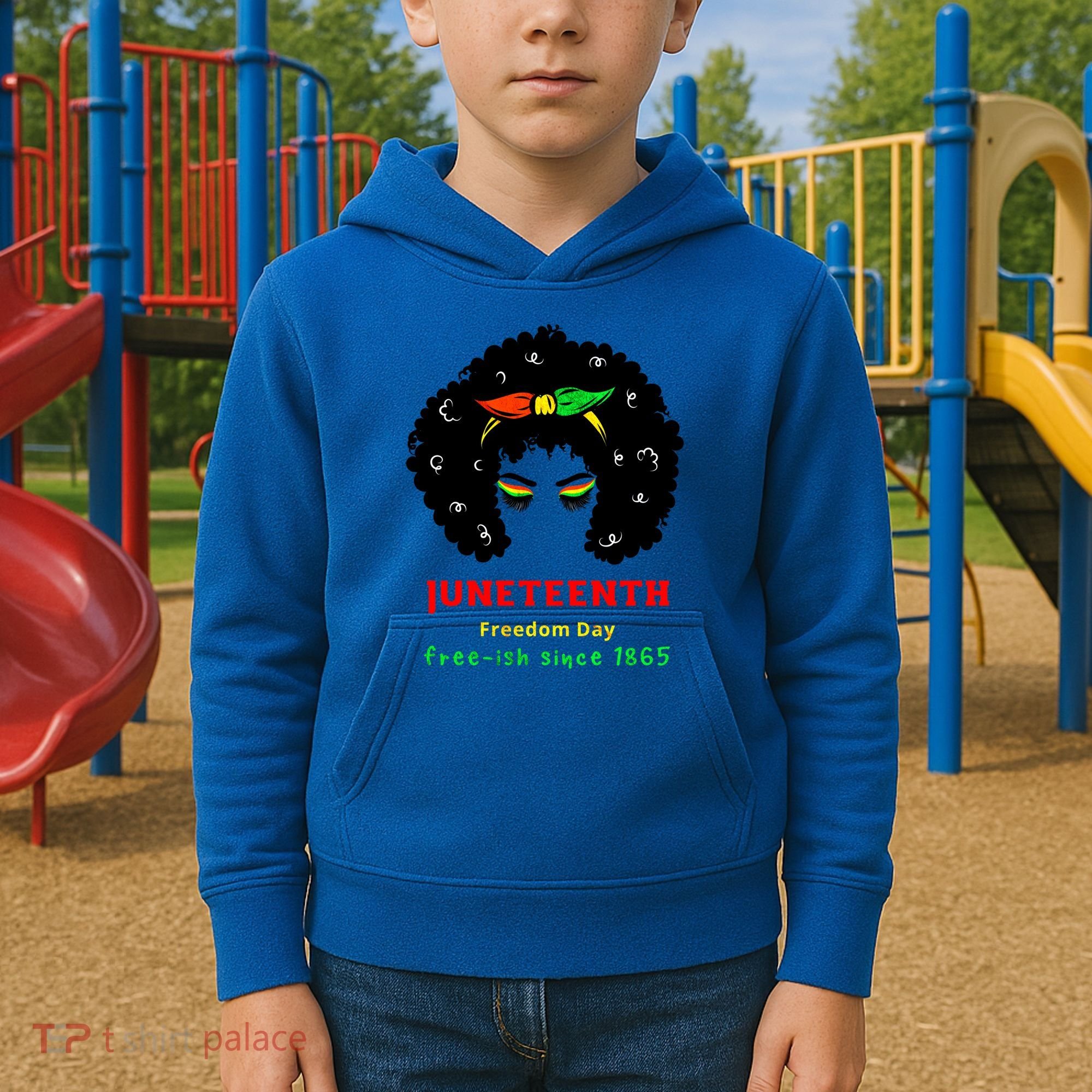 Retro African American Black Ecipation Day Freeish Funny Gift Kids Hoodie