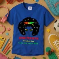 Retro African American Black Ecipation Day Freeish Funny Gift Kids T-Shirt thumb 3