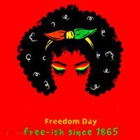 Retro African American Black Ecipation Day Freeish Funny Gift Santa Hat thumb 1