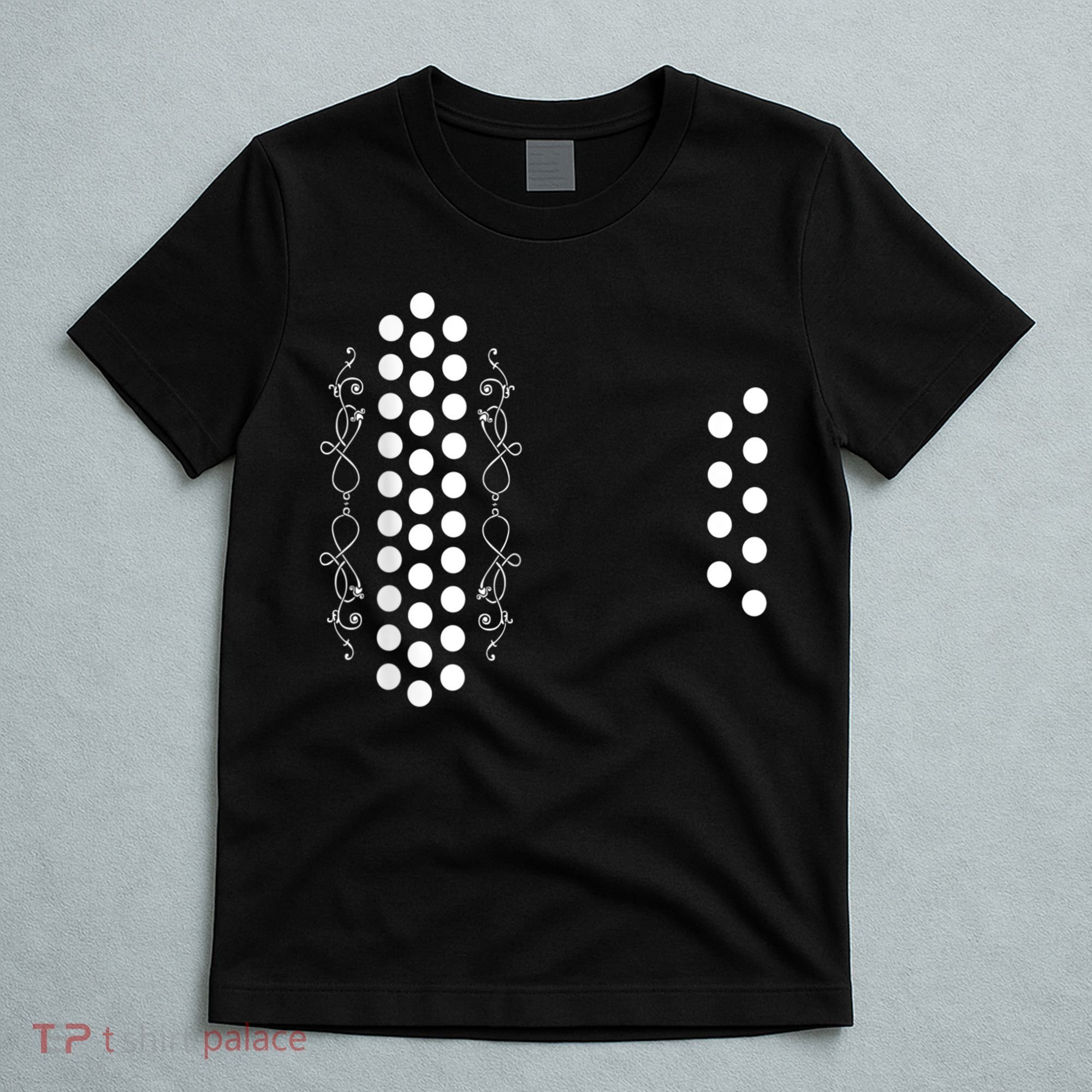 Retro Air Accordion Player Choir Musician Men Women T-Shirt