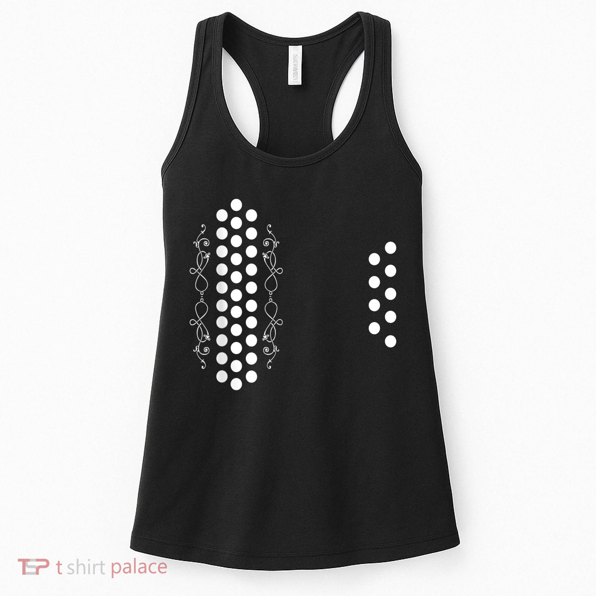 Retro Air Accordion Player Choir Musician Men Women Women's Tank Top