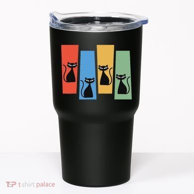 Retro Atomic Age Mid Century Cat Vintage Space Modern Design Tumbler