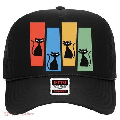 Retro Atomic Age Mid Century Cat Vintage Space Modern Design Hat