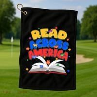 Read Across America Book Lover Golf Towel thumb 1