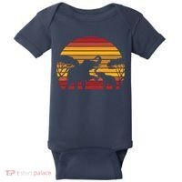 Retro Africa Animal Zoo Keeper Gift Safari Sunset Elephant Baby Bodysuit thumb 0