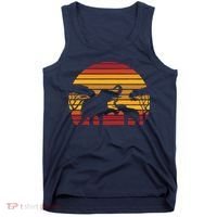 Retro Africa Animal Zoo Keeper Gift Safari Sunset Elephant Tank Top thumb 0