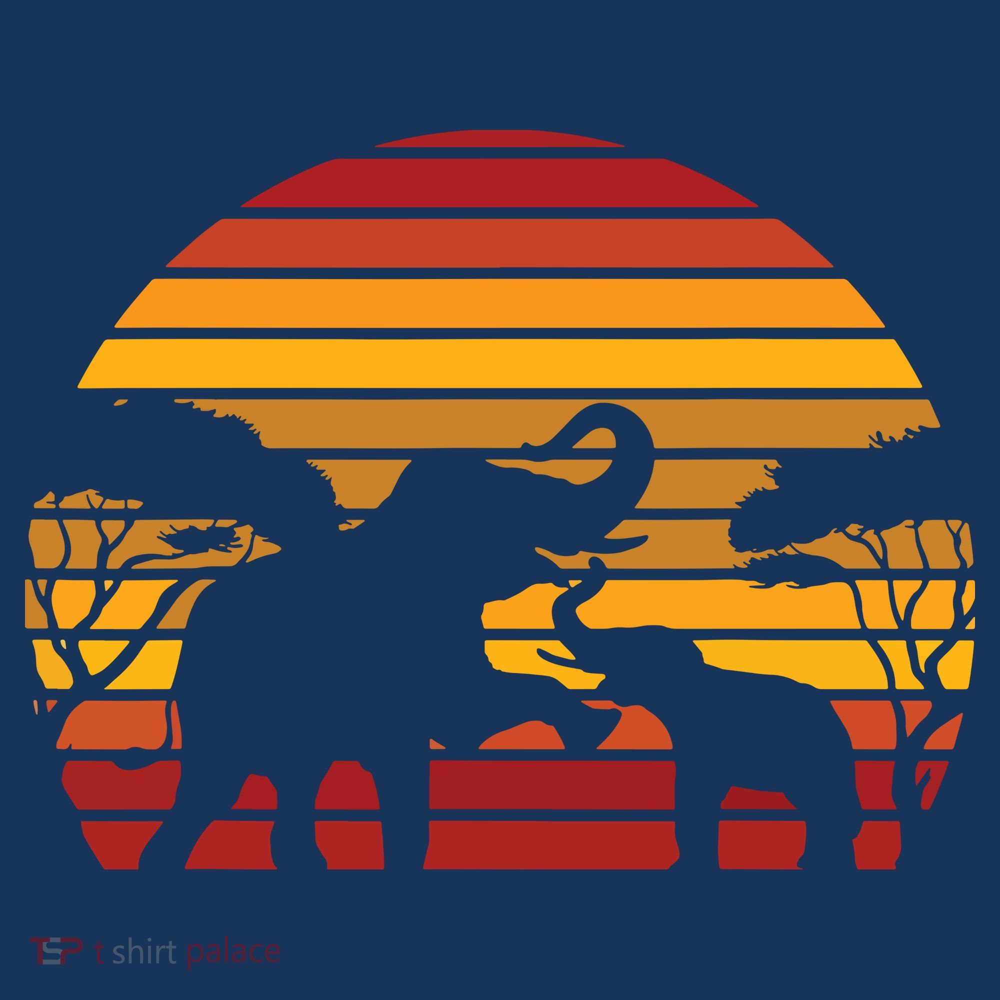 Retro Africa Animal Zoo Keeper Gift Safari Sunset Elephant Kids T-Shirt