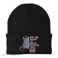 Rats Are Awesome Funny Rat Lover  Beanie thumb 0