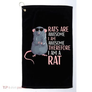 Rats Are Awesome Funny Rat Lover  Golf Towel
