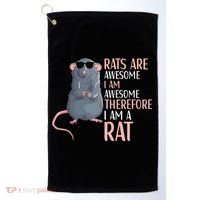 Rats Are Awesome Funny Rat Lover  Golf Towel thumb 0