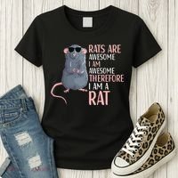 Rats Are Awesome Funny Rat Lover  Women's T-Shirt thumb 3