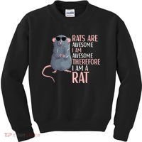Rats Are Awesome Funny Rat Lover  Kids Sweatshirt thumb 0