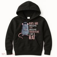 Rats Are Awesome Funny Rat Lover  Kids Hoodie thumb 0