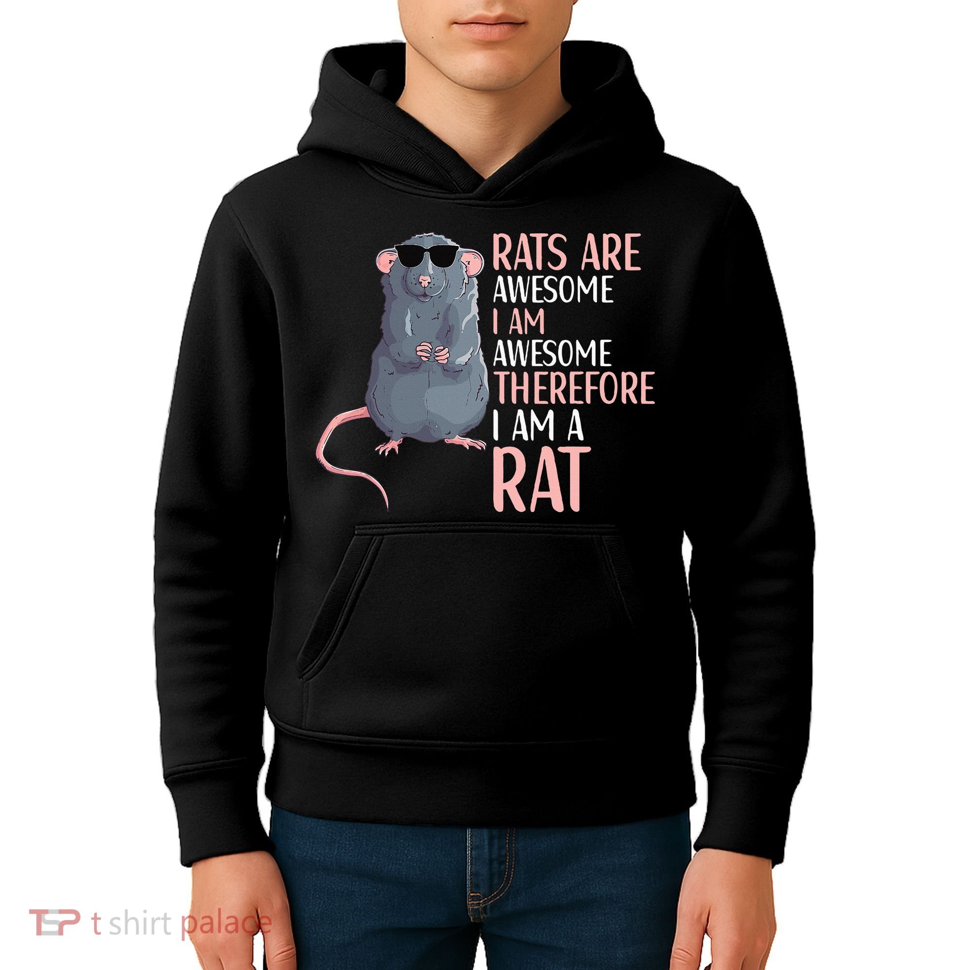 Rats Are Awesome Funny Rat Lover  Kids Hoodie