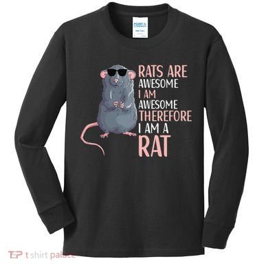 Rats Are Awesome Funny Rat Lover  Kids Long Sleeve Shirt