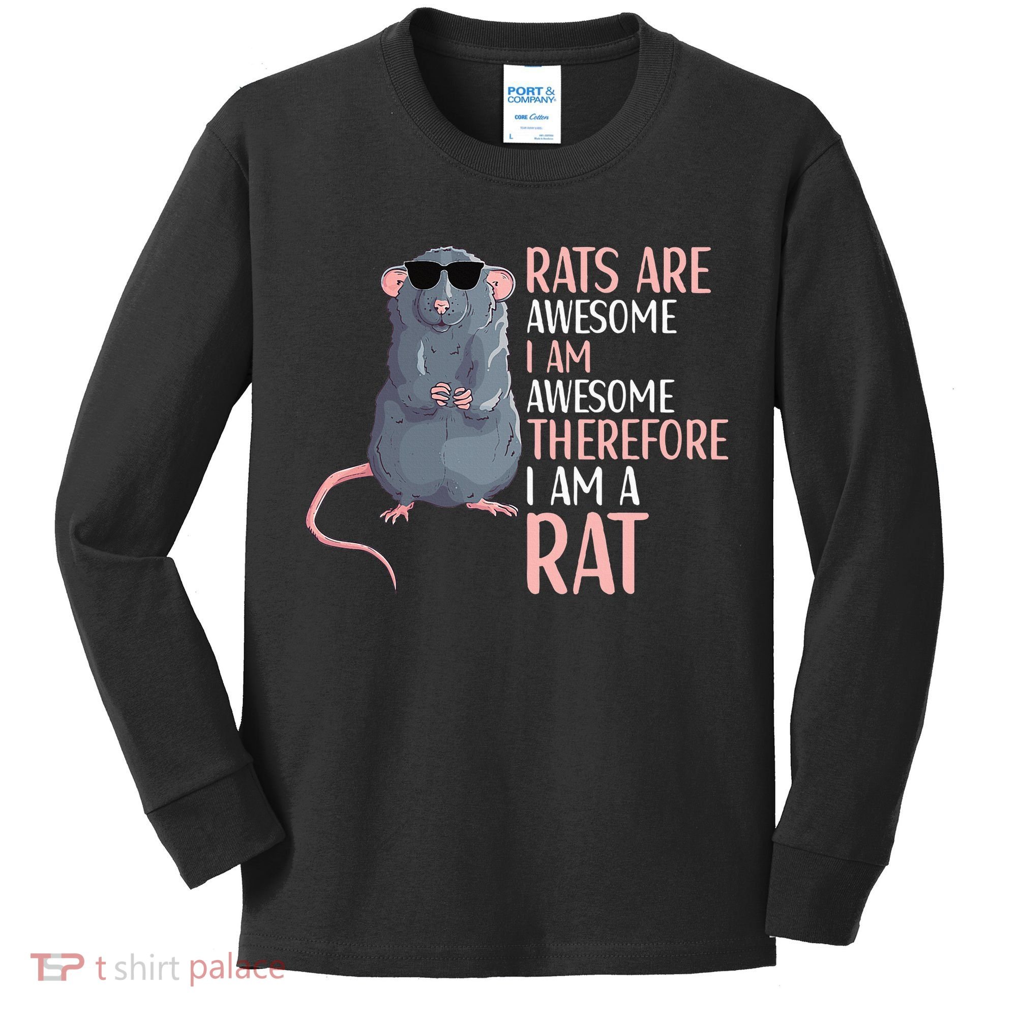 Rats Are Awesome Funny Rat Lover  Kids Long Sleeve Shirt