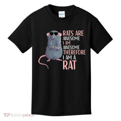 Rats Are Awesome Funny Rat Lover  Kids T-Shirt