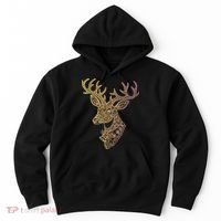Reindeer Abstract Art Holiday Hoodie thumb 0