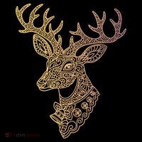 Reindeer Abstract Art Holiday Hoodie thumb 7