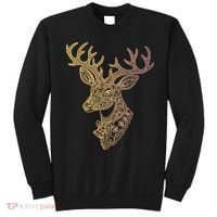 Reindeer Abstract Art Holiday Sweatshirt thumb 0