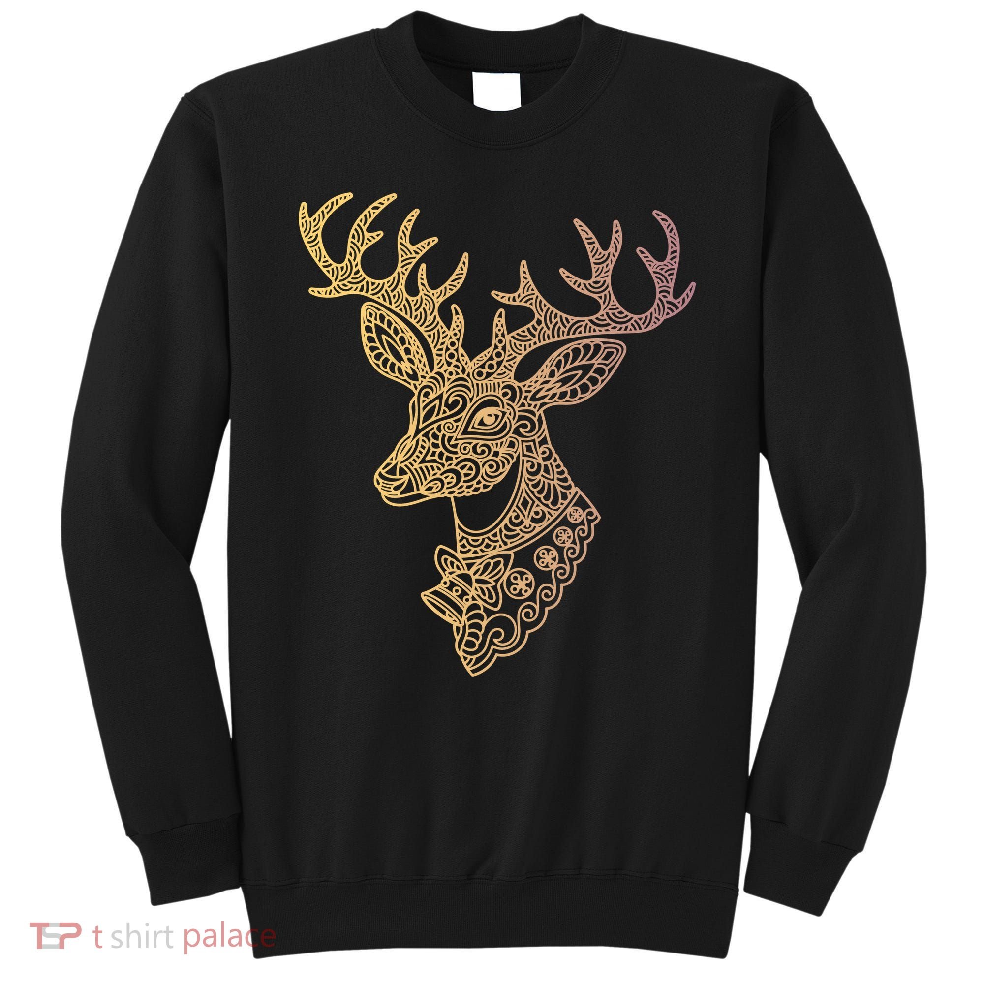 Reindeer Abstract Art Holiday Sweatshirt