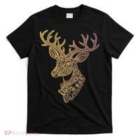 Reindeer Abstract Art Holiday T-Shirt thumb 0
