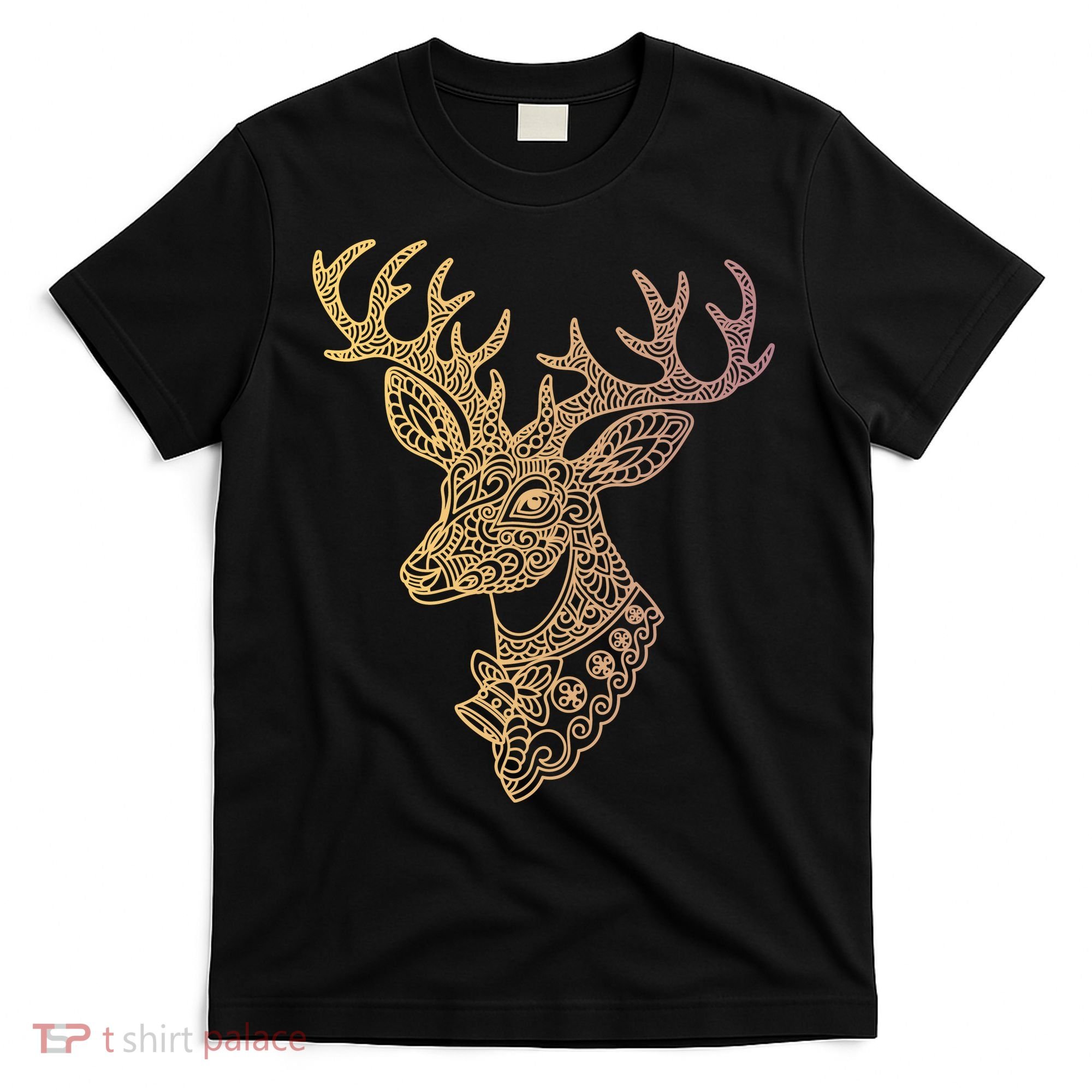 Reindeer Abstract Art Holiday T-Shirt