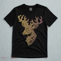 Reindeer Abstract Art Holiday T-Shirt thumb 5