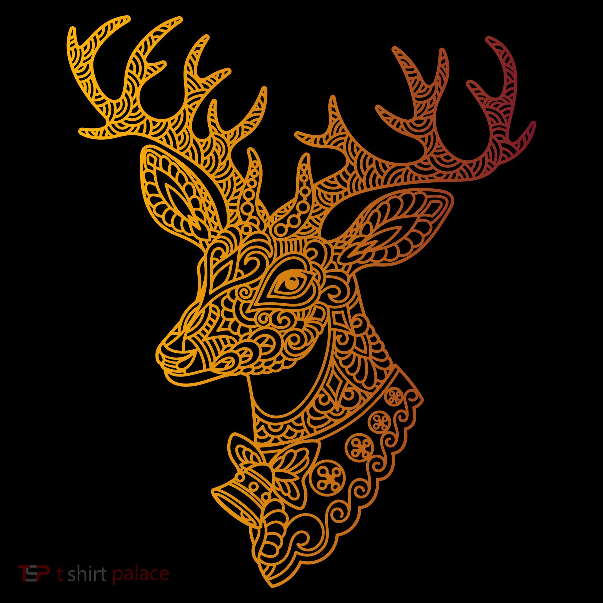 Reindeer Abstract Art Holiday Coffee Mug