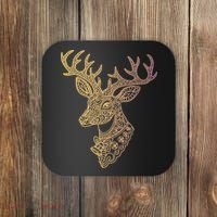 Reindeer Abstract Art Holiday Coaster thumb 0