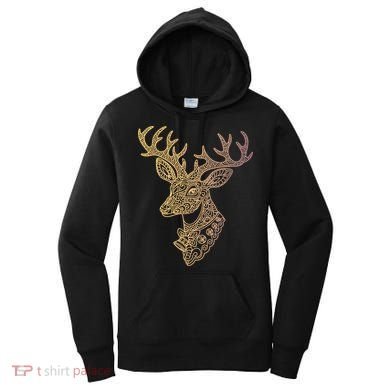 Reindeer Abstract Art Holiday Women's Hoodie