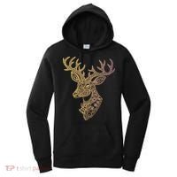 Reindeer Abstract Art Holiday Women's Hoodie thumb 0