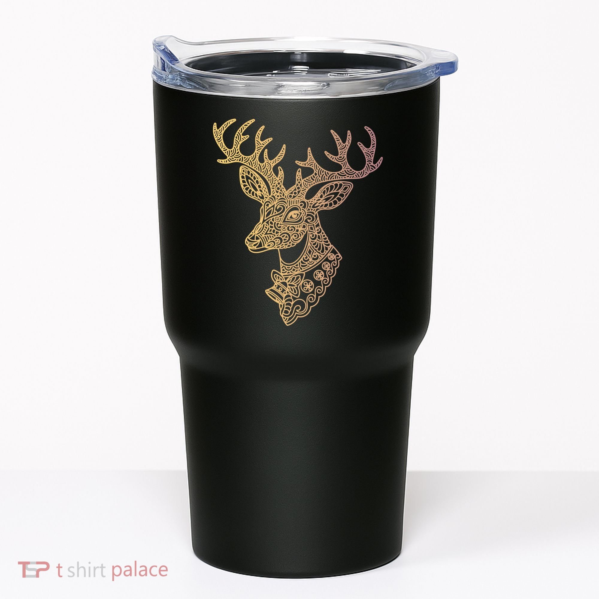 Reindeer Abstract Art Holiday Tumbler