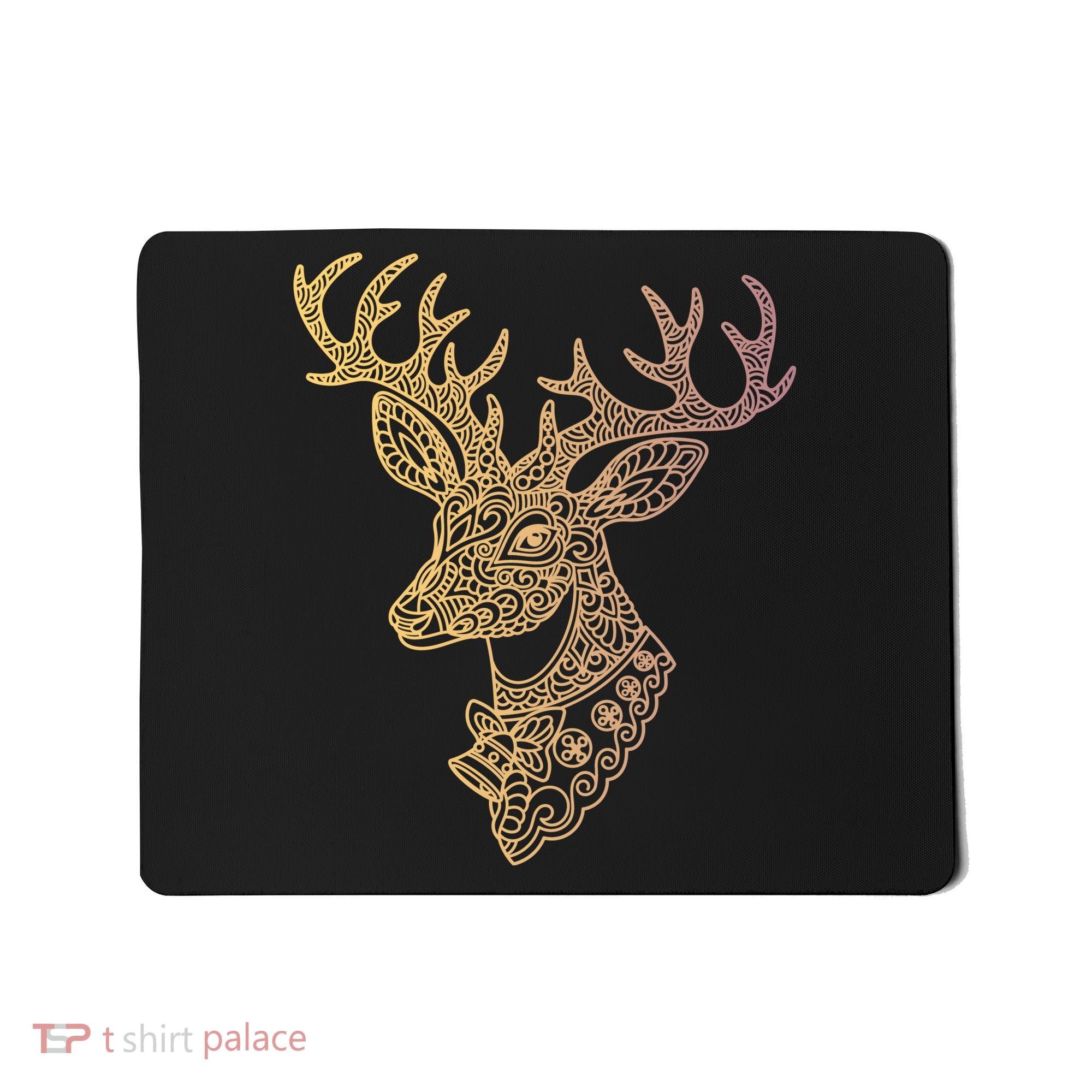 Reindeer Abstract Art Holiday Mousepad
