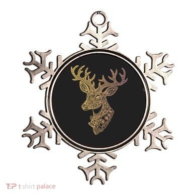 Reindeer Abstract Art Holiday Ornament