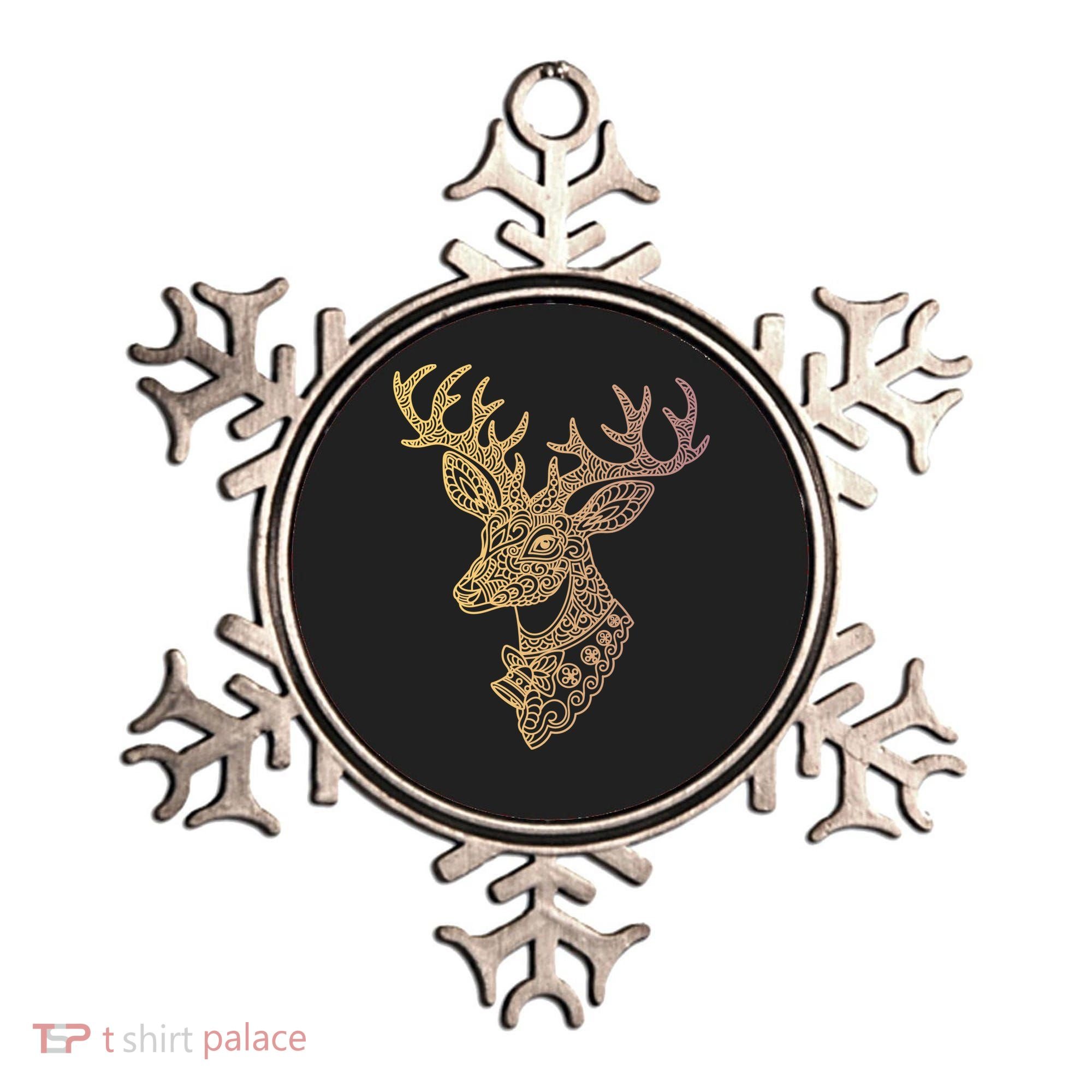 Reindeer Abstract Art Holiday Ornament