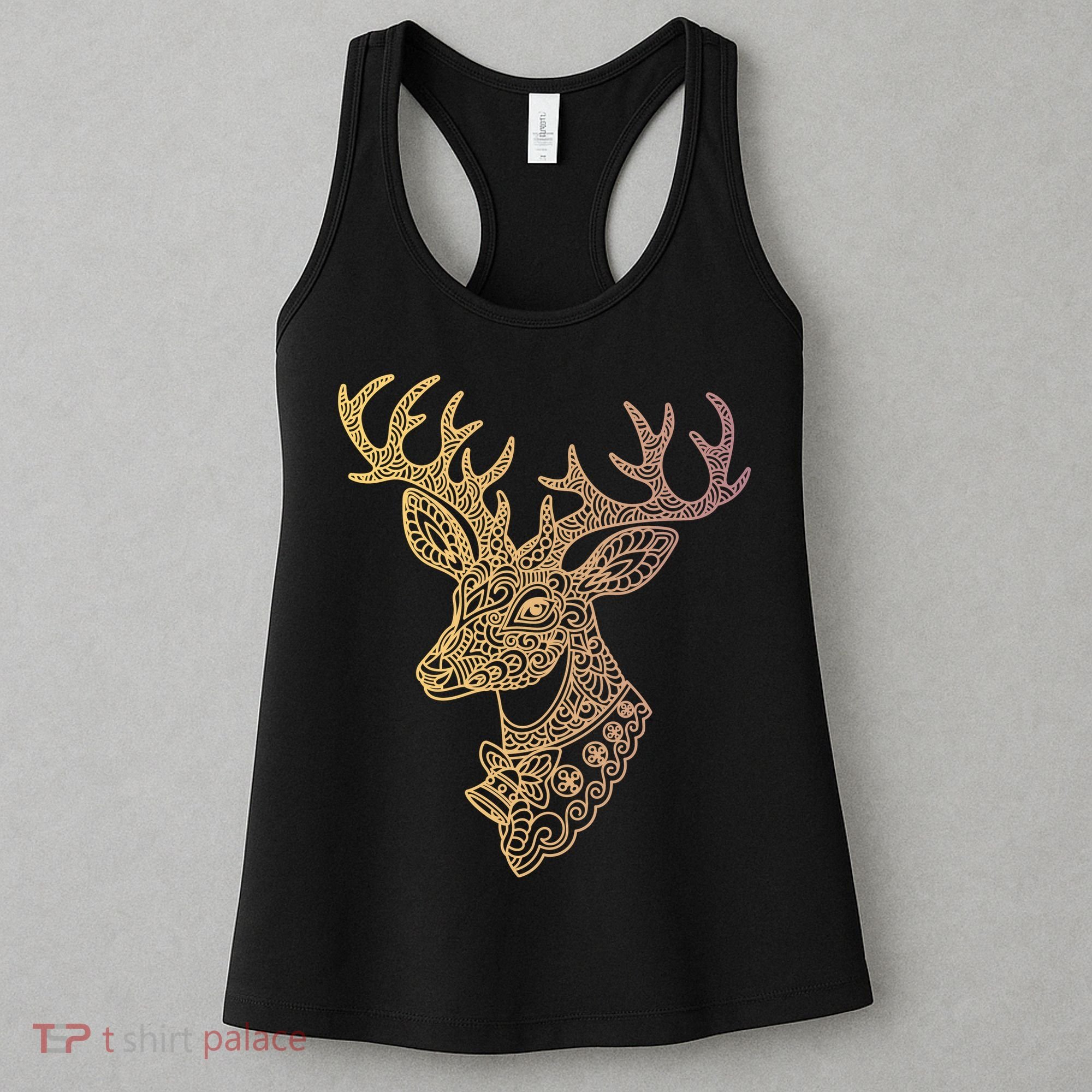 Reindeer Abstract Art Holiday Women's Tank Top