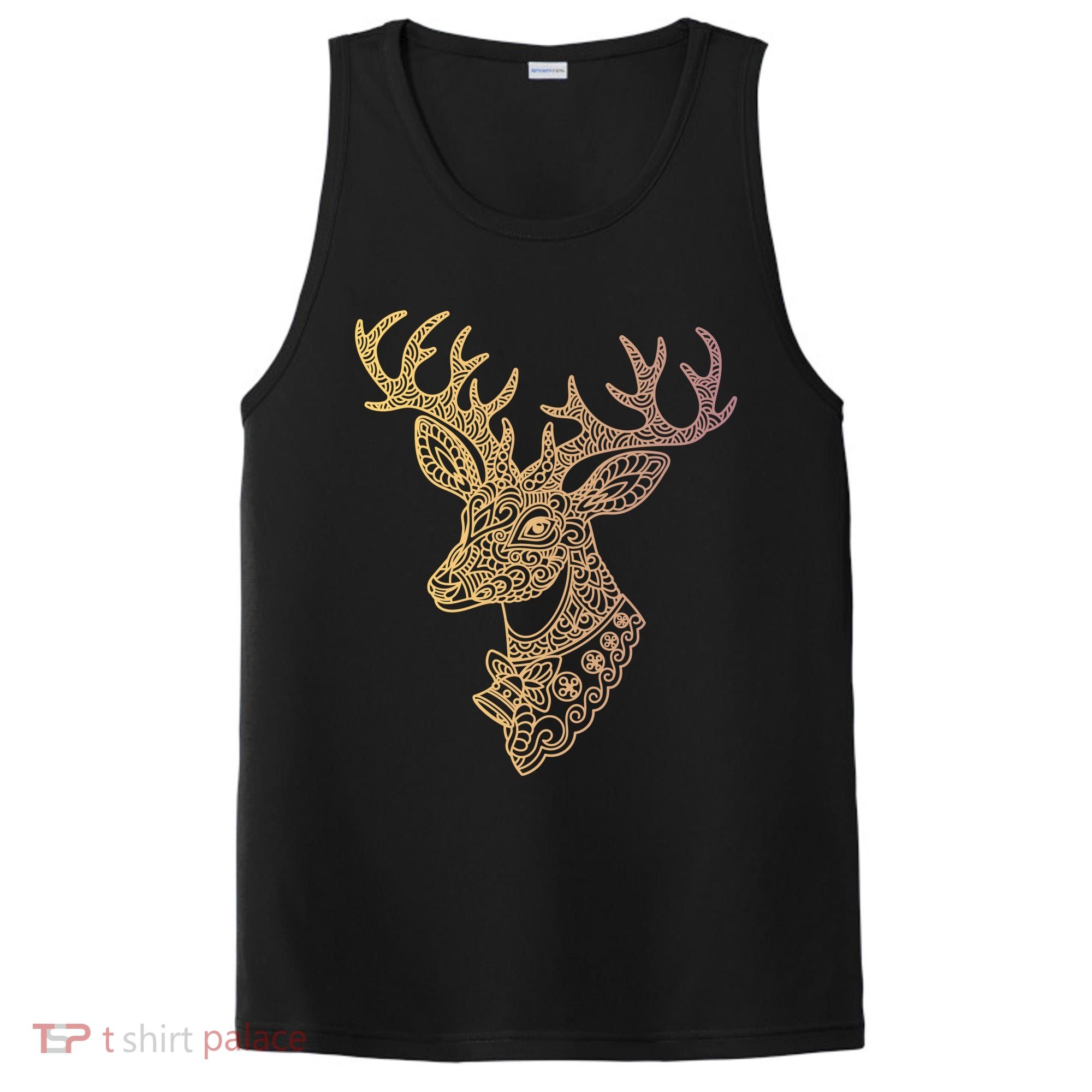 Reindeer Abstract Art Holiday PosiCharge Competitor Tank