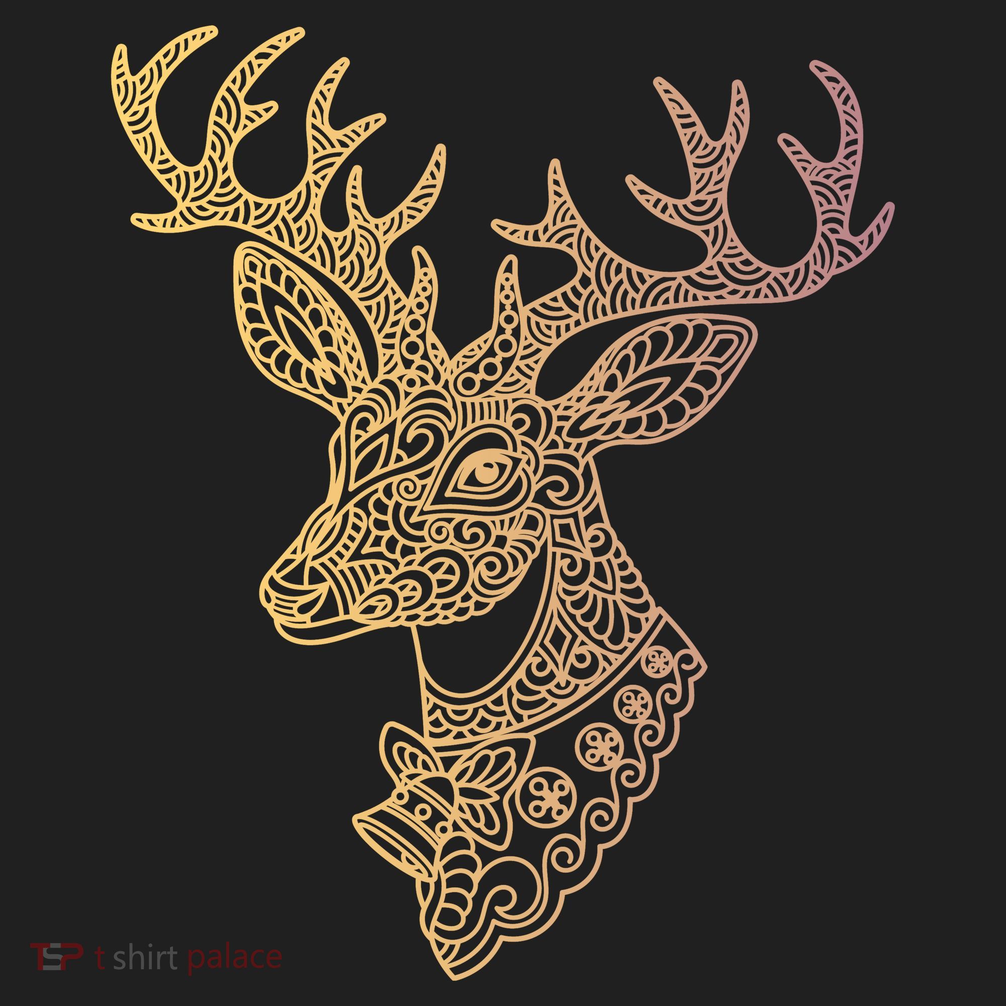 Reindeer Abstract Art Holiday Hat