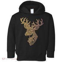 Reindeer Abstract Art Holiday Toddler Hoodie thumb 0