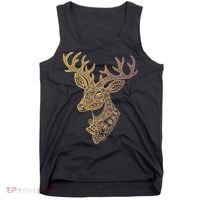 Reindeer Abstract Art Holiday Tank Top thumb 0