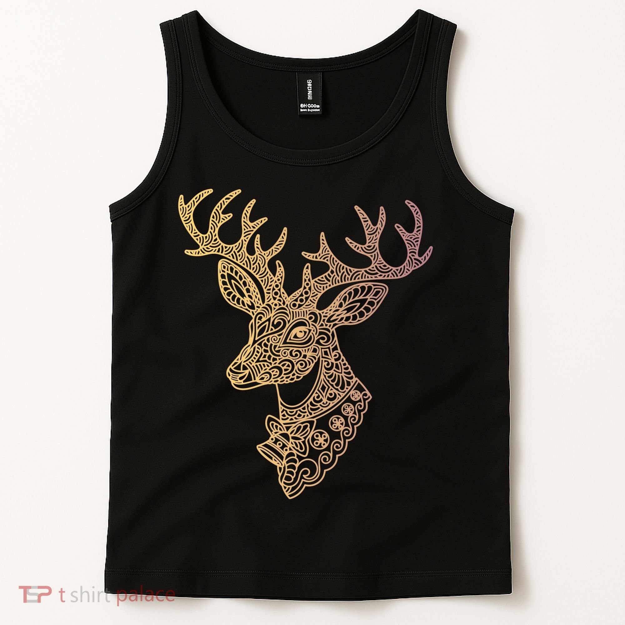 Reindeer Abstract Art Holiday Tank Top