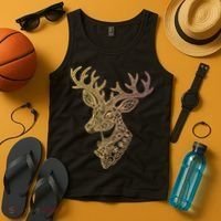 Reindeer Abstract Art Holiday Tank Top thumb 4