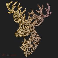 Reindeer Abstract Art Holiday Golf Towel thumb 3