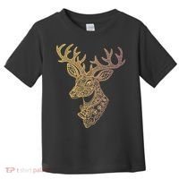 Reindeer Abstract Art Holiday Toddler T-Shirt thumb 0